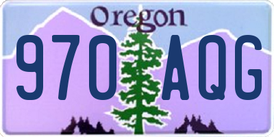 OR license plate 970AQG