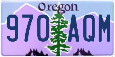 OR license plate 970AQM