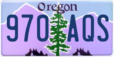 OR license plate 970AQS