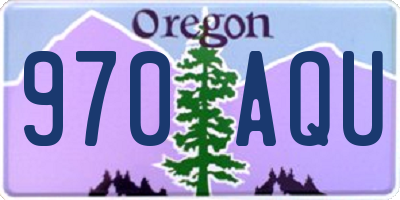 OR license plate 970AQU
