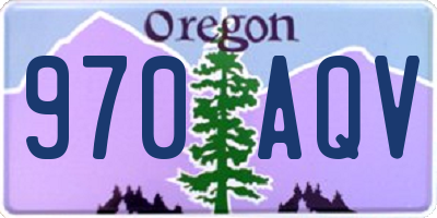 OR license plate 970AQV