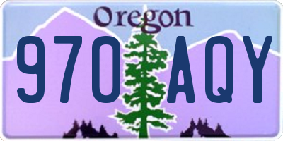 OR license plate 970AQY