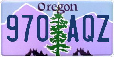 OR license plate 970AQZ