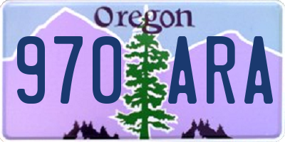 OR license plate 970ARA