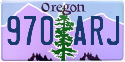 OR license plate 970ARJ