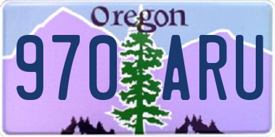 OR license plate 970ARU