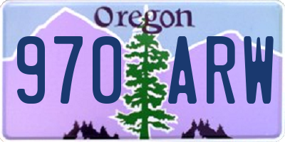 OR license plate 970ARW