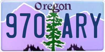OR license plate 970ARY