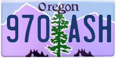 OR license plate 970ASH