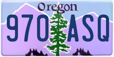 OR license plate 970ASQ