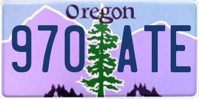 OR license plate 970ATE
