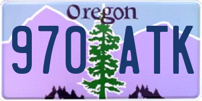 OR license plate 970ATK