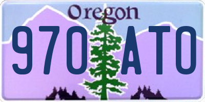 OR license plate 970ATO