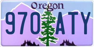OR license plate 970ATY