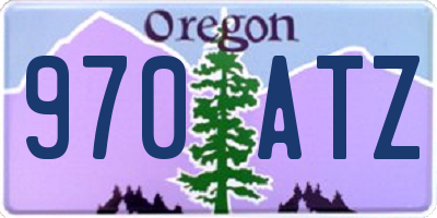 OR license plate 970ATZ