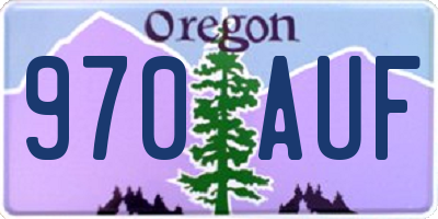 OR license plate 970AUF