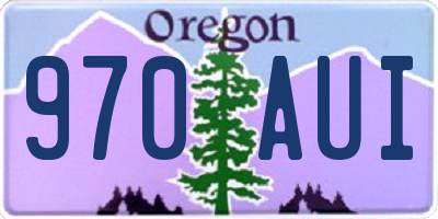 OR license plate 970AUI