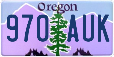 OR license plate 970AUK