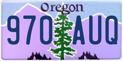 OR license plate 970AUQ