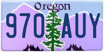 OR license plate 970AUY