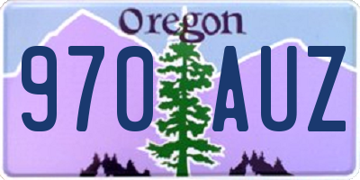 OR license plate 970AUZ