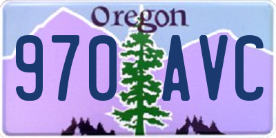OR license plate 970AVC