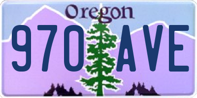 OR license plate 970AVE