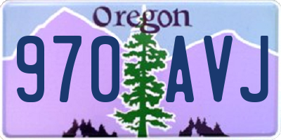 OR license plate 970AVJ