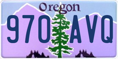 OR license plate 970AVQ