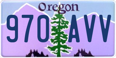 OR license plate 970AVV