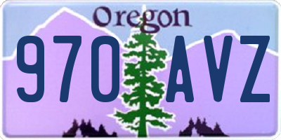 OR license plate 970AVZ