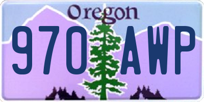 OR license plate 970AWP