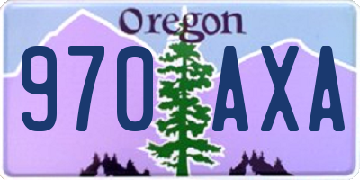 OR license plate 970AXA
