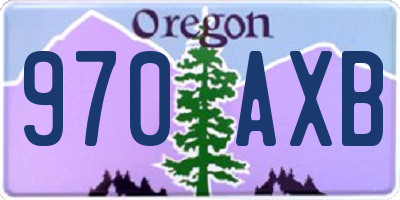 OR license plate 970AXB
