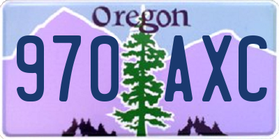 OR license plate 970AXC
