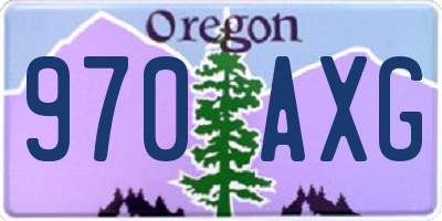 OR license plate 970AXG