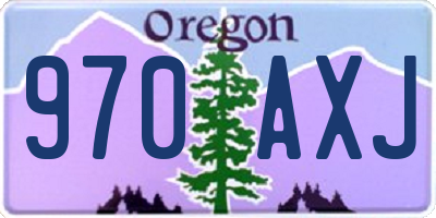 OR license plate 970AXJ