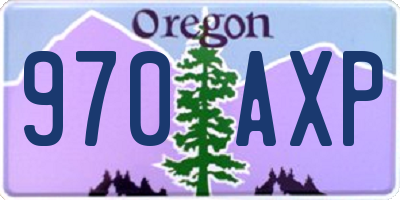 OR license plate 970AXP