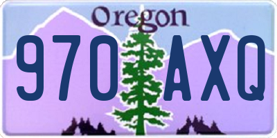 OR license plate 970AXQ