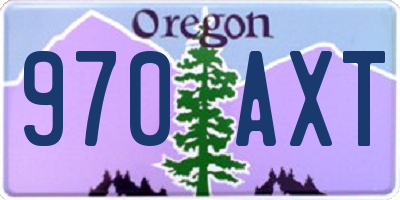 OR license plate 970AXT