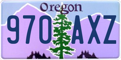 OR license plate 970AXZ