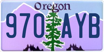 OR license plate 970AYB