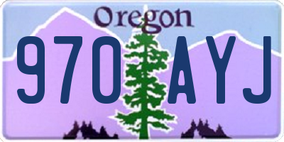 OR license plate 970AYJ