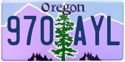 OR license plate 970AYL