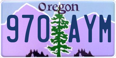 OR license plate 970AYM