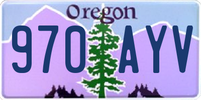 OR license plate 970AYV