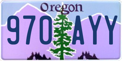 OR license plate 970AYY
