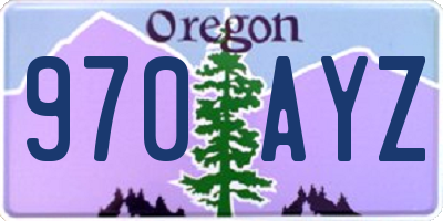 OR license plate 970AYZ