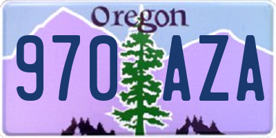 OR license plate 970AZA