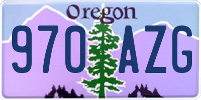 OR license plate 970AZG